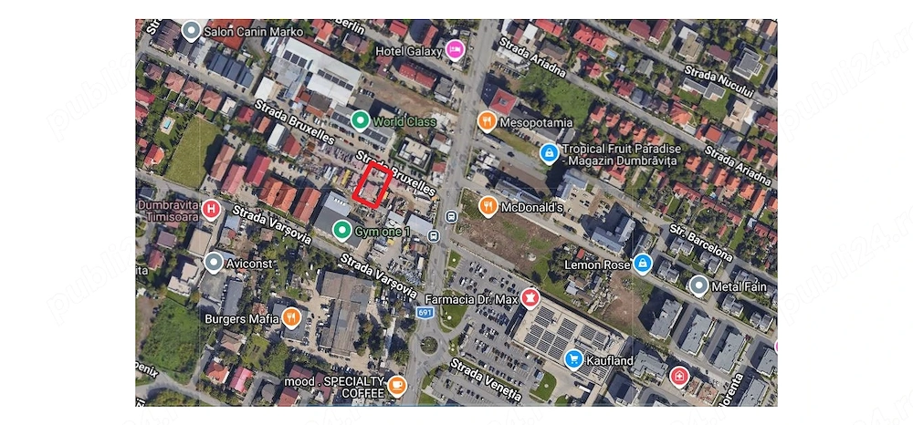 Proprietar teren comercial 635 mp, Dumbravita