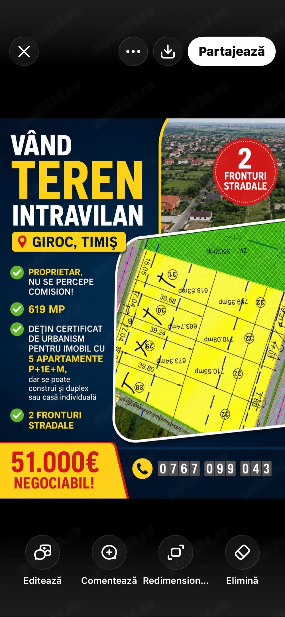 Teren intravilan in Giroc