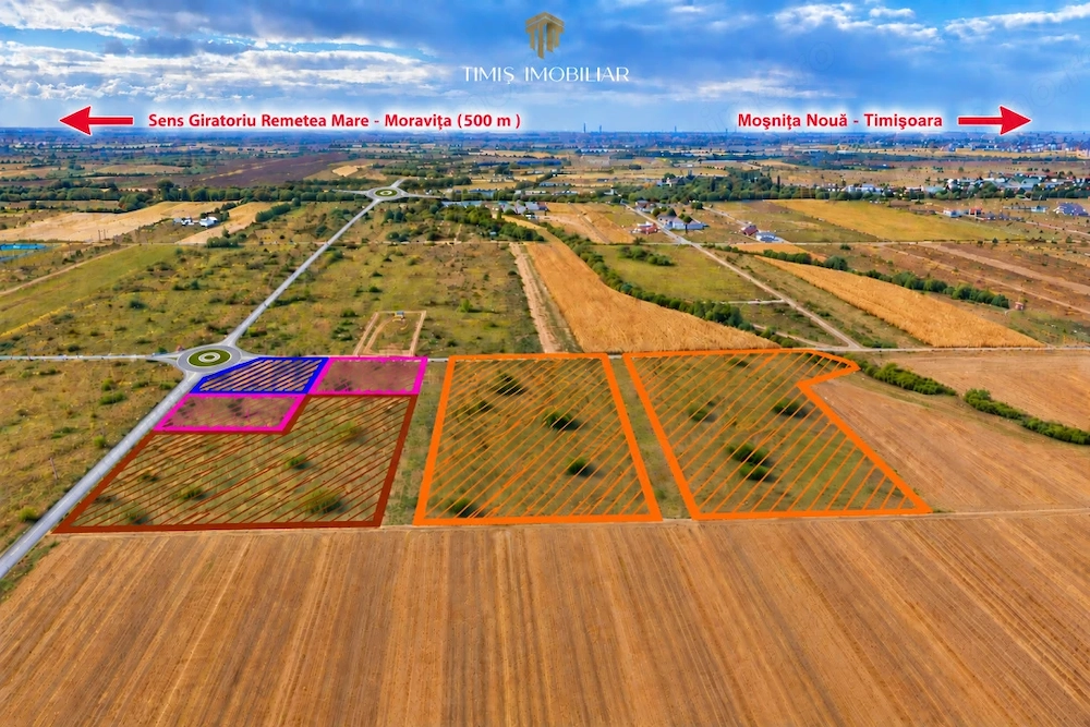 Terenuri 620–767 mp, CF individual – Moșnița Nouă | 0% comision