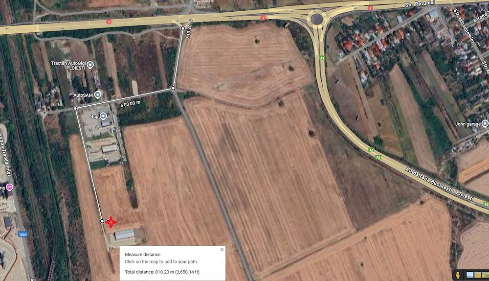 Teren Industrial 5.000 mp Brazi PH, A3 (800 m), POT 70%, 46 m deschidere