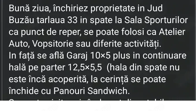 Inchiriez hala
