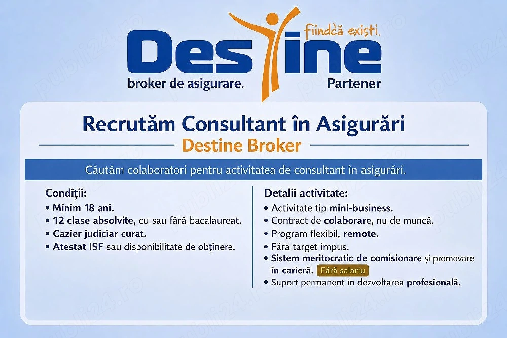 Căutăm BROKER de asigurari