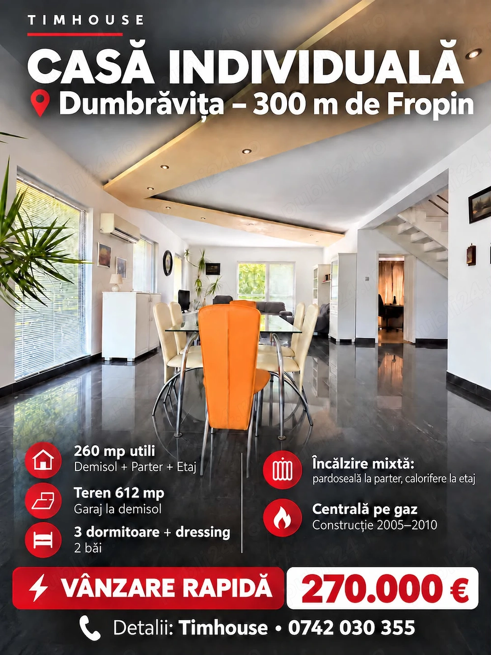 De vânzare casa single Dumbrăvița - LIDL,  270000 euro
