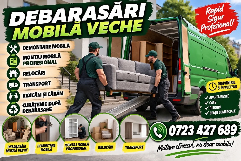 Montaj mobila,debarasari,relocări,demontat mobila
