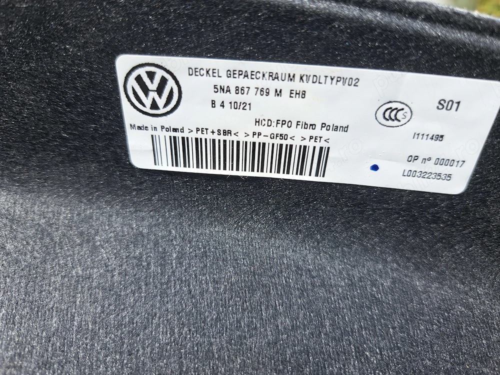 Vând ETAZERA haion VW TIGUAN stare foarte buna