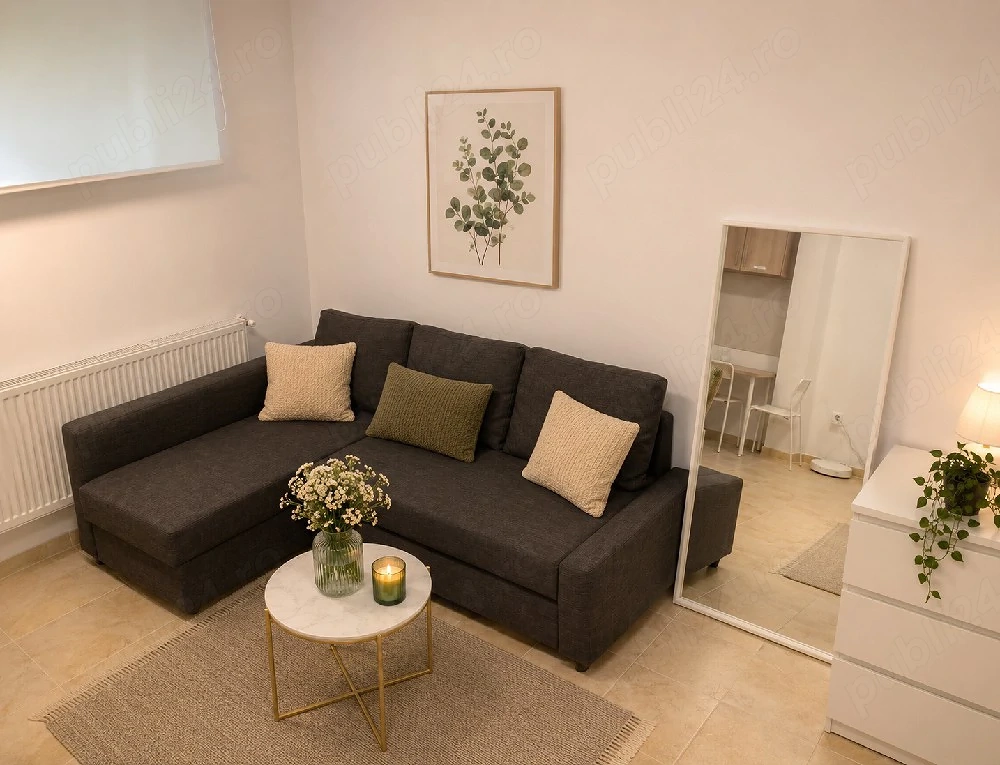 Garsonieră Avangarde Grande Village 33 mp | Bloc nou | Centrala propie|  Mobilată |Utilata  Păcii