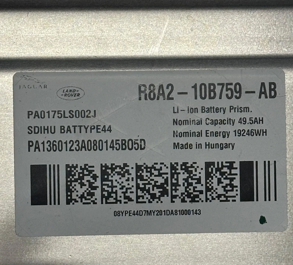 Modul Stocare Baterie Land Rover 19,2 Kwh 49,5Ah 389V SAMSUNG SDI