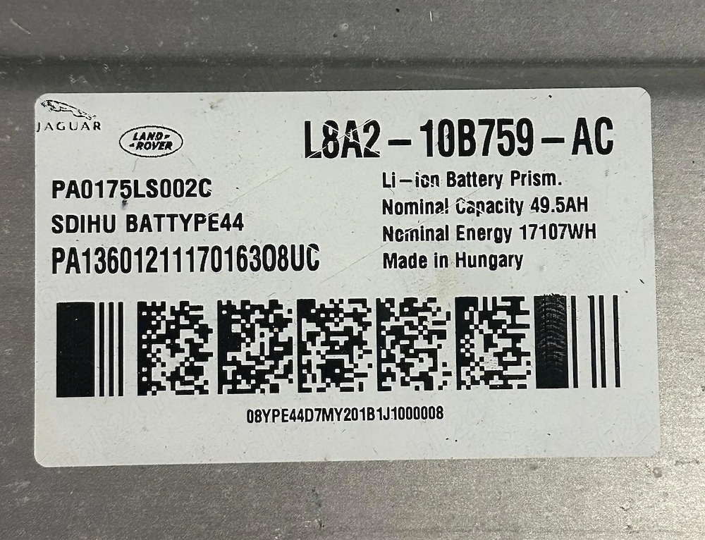 Modul Stocare Baterie Jaguar 17,1 Kwh 49,5Ah 345,6V Samsung SDI