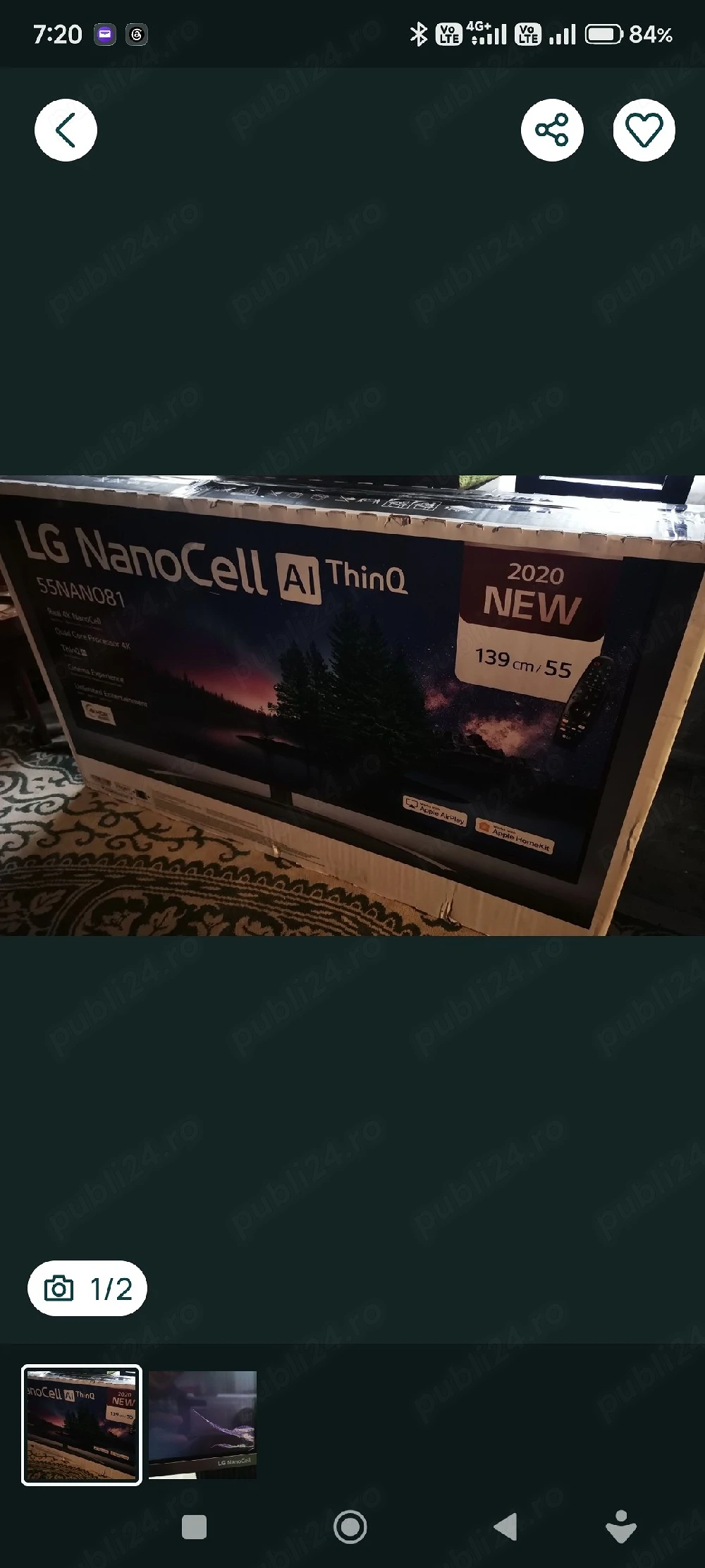 tv smart 139 cm pentru piese 