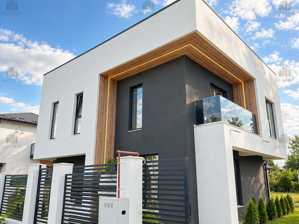 Casă individuală   5 camere, 3 băi | Comuna Berceni - Curte amenajată