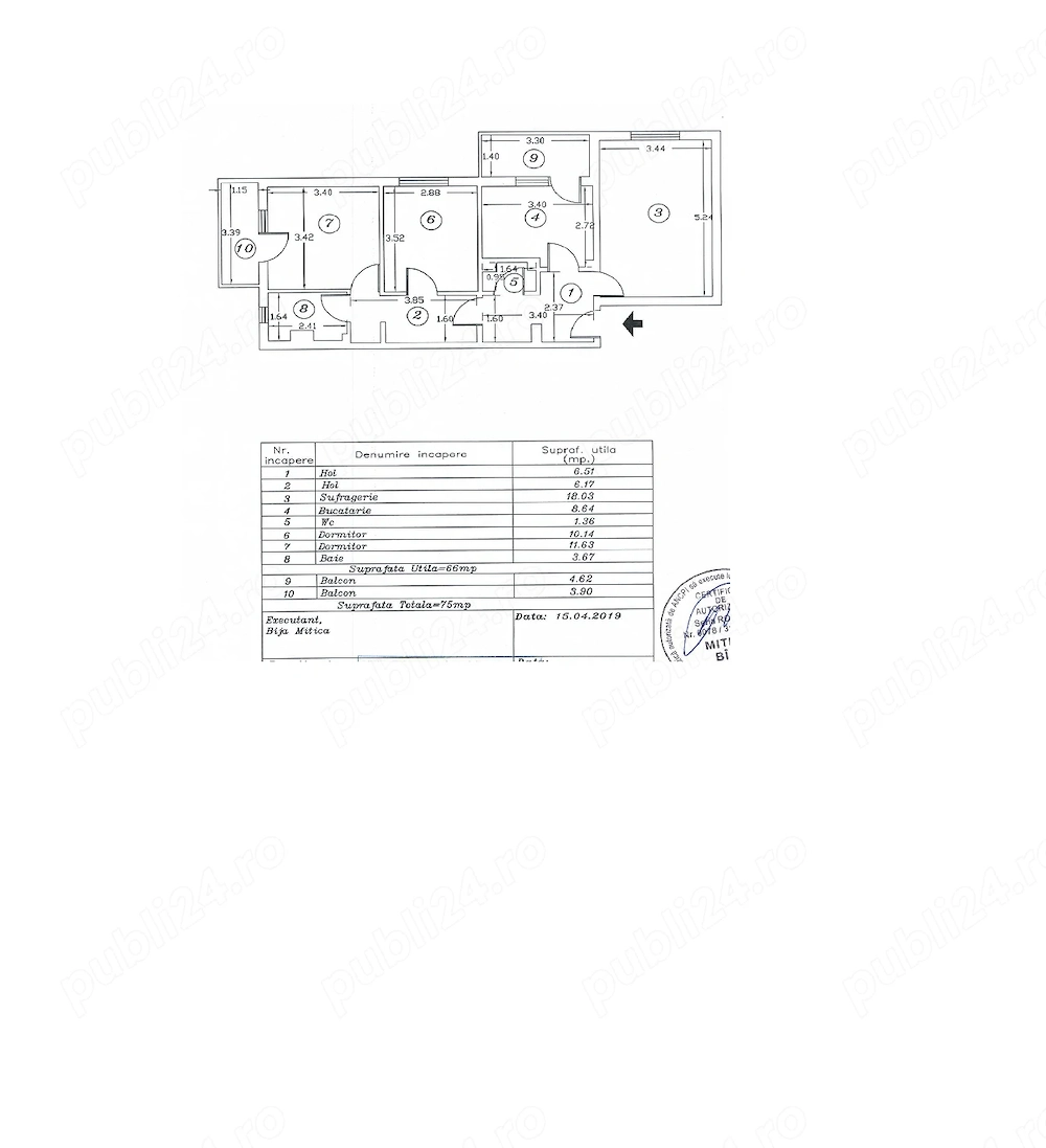 Apartament vanzare , Turnu Magurele,Teleorman , 3 camere decomandat ,central ,48000 eur negociabil