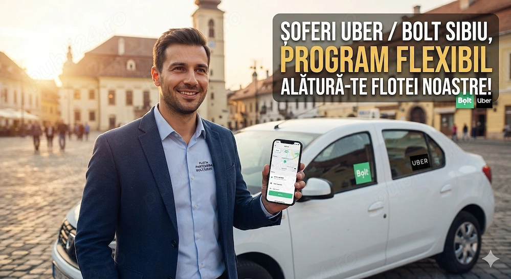 Șoferi UBER   BOLT Sibiu   Alătură-te Flotei Noastre! | Program Flexibil 