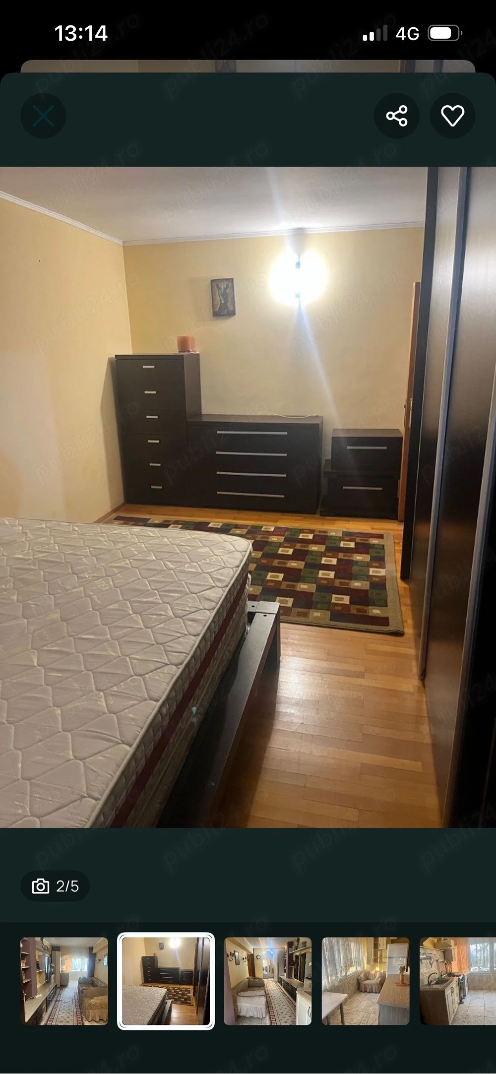 inchiriez apartament 3 camere complet mobilat