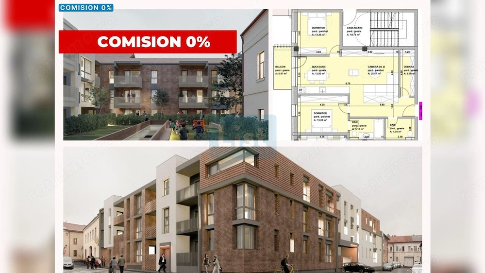 Apartament de vanzare, bloc nou, 3 camere, 102mpc, Centru Vechi, comision 0%