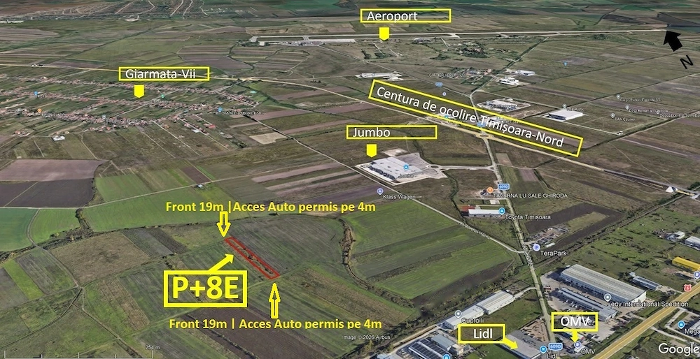 Teren de vanzare | 4037 mp | Dublu Front 19m | Acces Auto 4m | APARTAMENTE + SAD (optional)