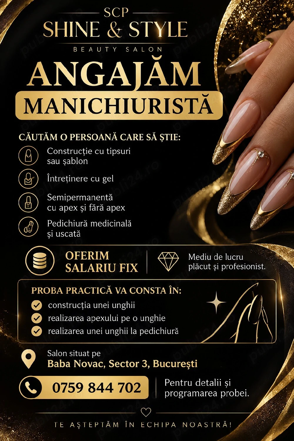 angajam manichiurista