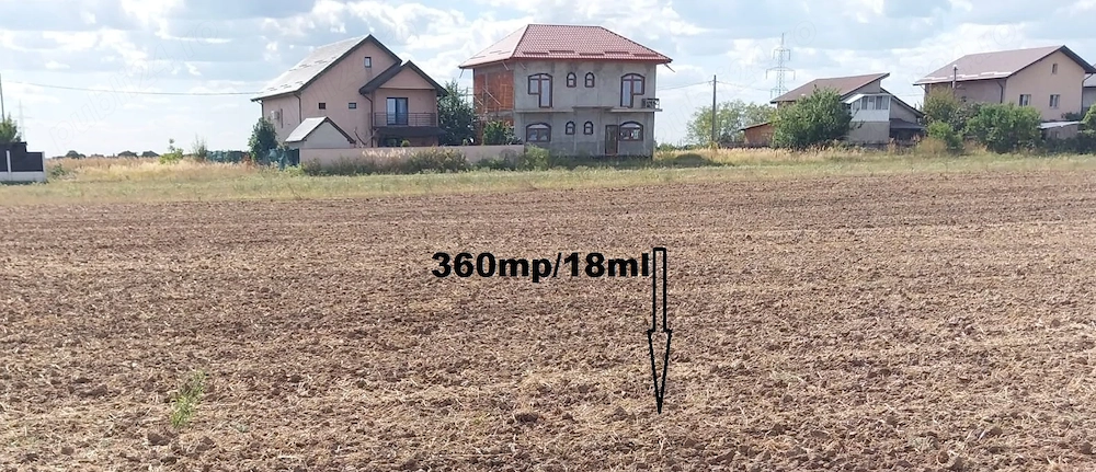 Proprietar Teren 360mp desch.18m, com. Berceni, intravilan, curent 380v, acte la zi, 23.000 euro