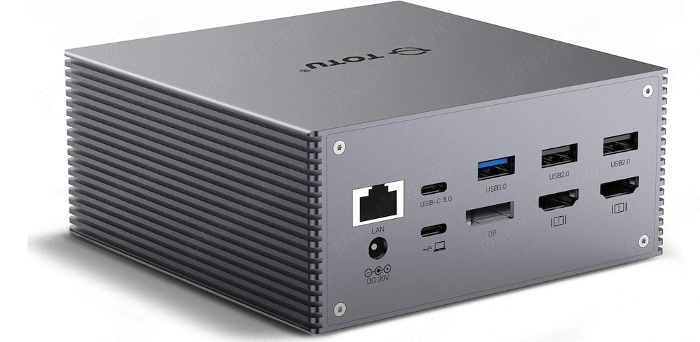 Docking Station TOTU TT-DC001A USB-C Triple Display 4K HDMI DisplayPort Gigabit LAN SD Card Hub Lapt