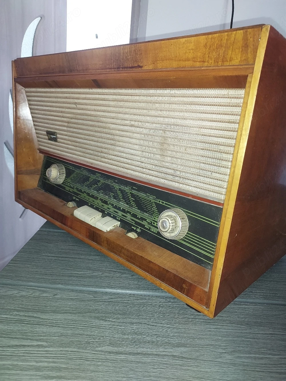 Vand radio cu lampi Darclee 5 S643A2, fabricatie Electronica Bucuresti anii '60.