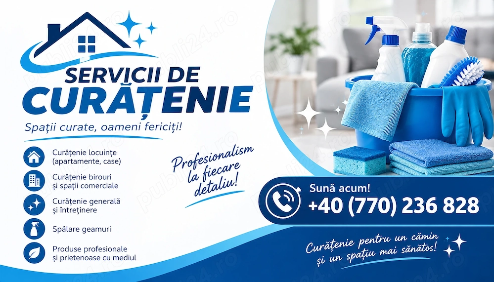 Oferim servicii de curățenie !