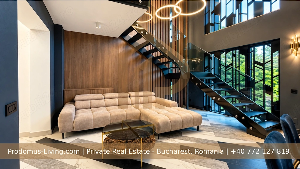 Apartament duplex de lux cu gradina privata | Birou sau resedinta | Aviatiei - de inchiriat