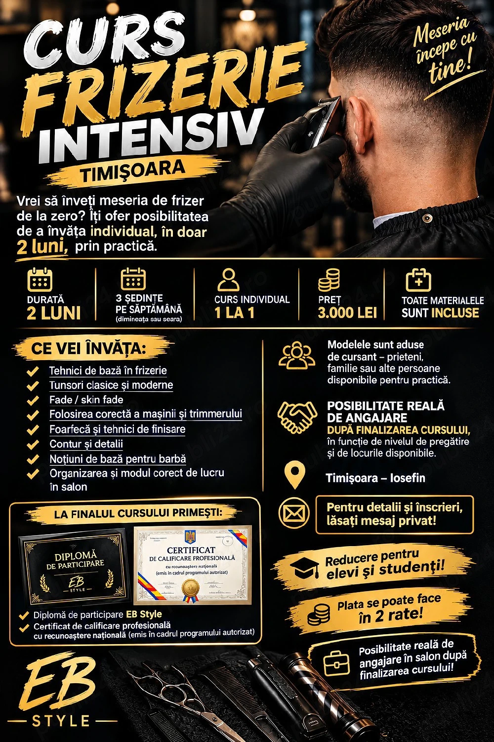 Curs Frizer intensiv