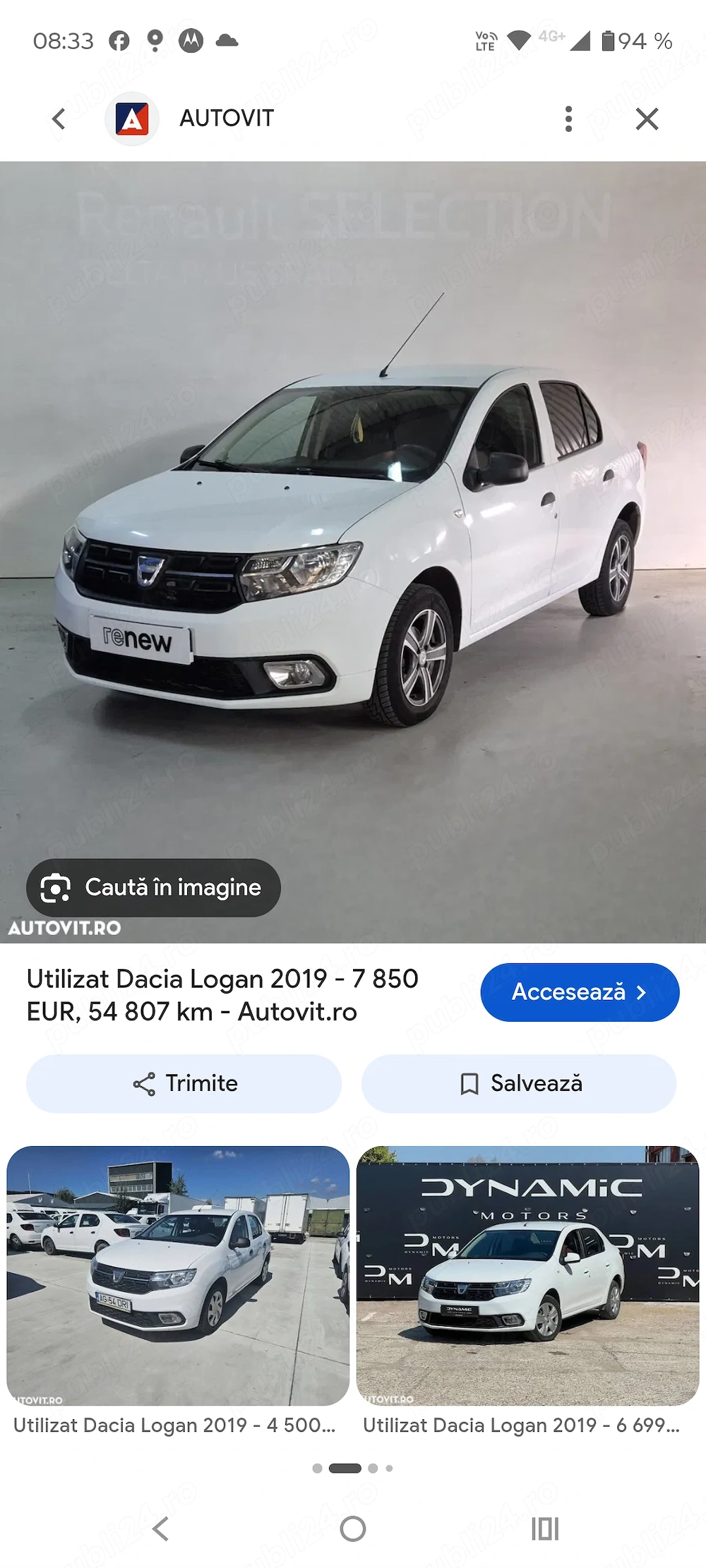 Vând Logan 2019,motor 1.0+gaz omologat cu motor defect