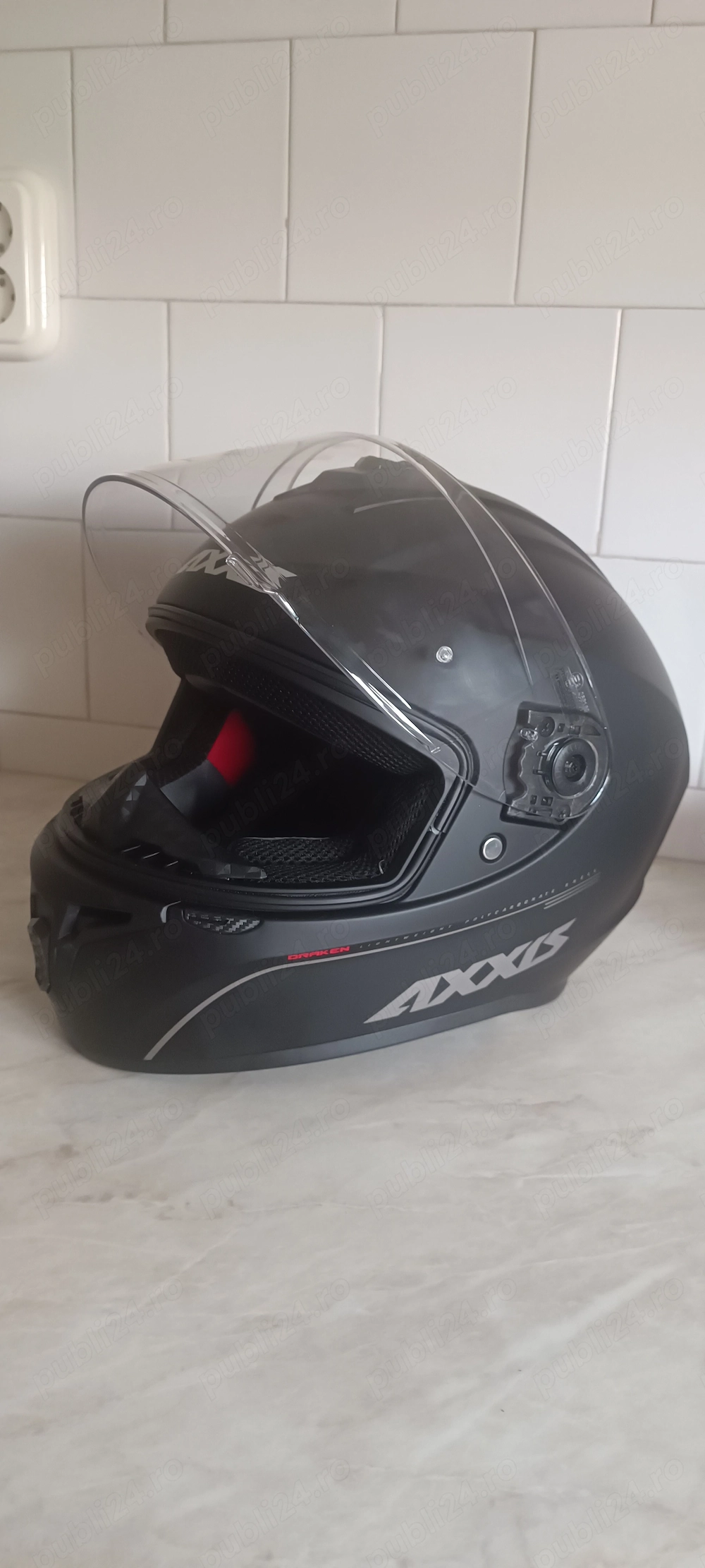 Cască moto AXXIS Draken   mărimea L   neagră   stare foarte bună