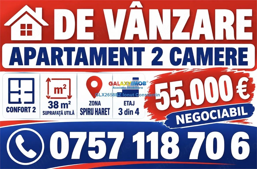 Vanzare apartament 2 camere zona SPIRU HARET