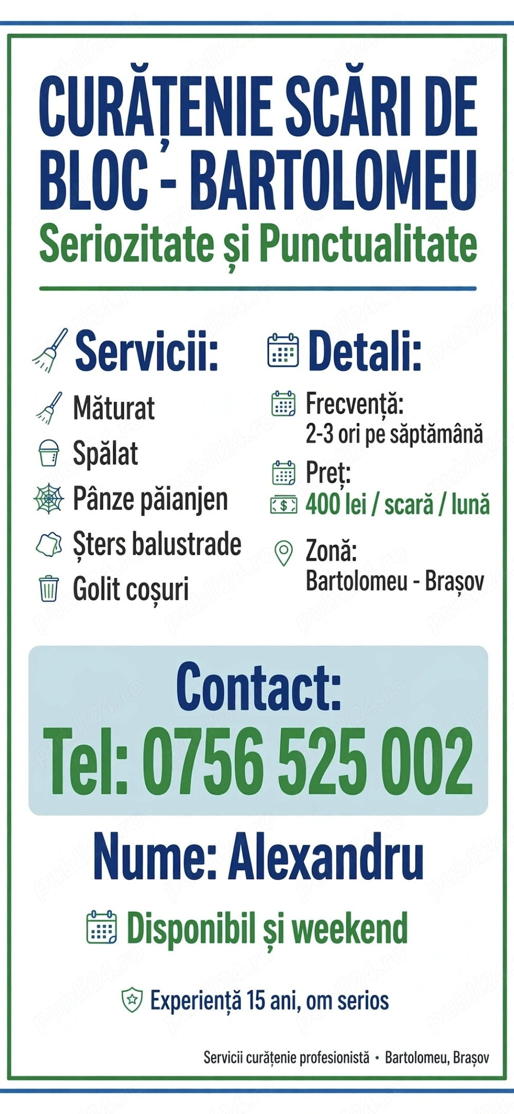 Curățenie scări bartolomeu 