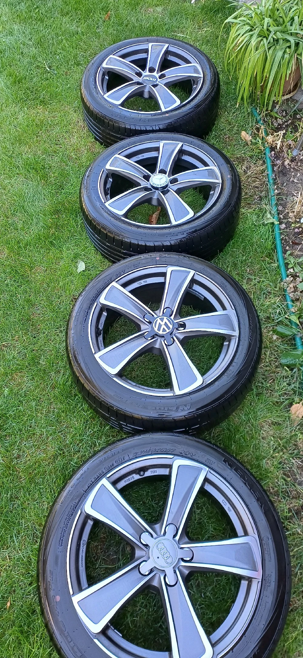 Jante aliaj R17 5x112 Originale Vw.Audi.Skoda.Seat.Mercedes. Anvelope vara f.bune .