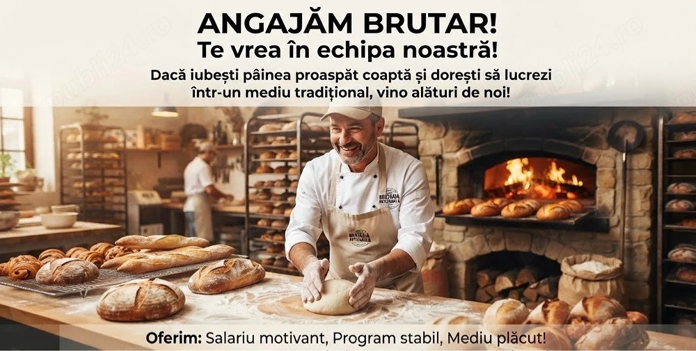 Angajam brutar  patiser. Te vrem in echipa noastra!  