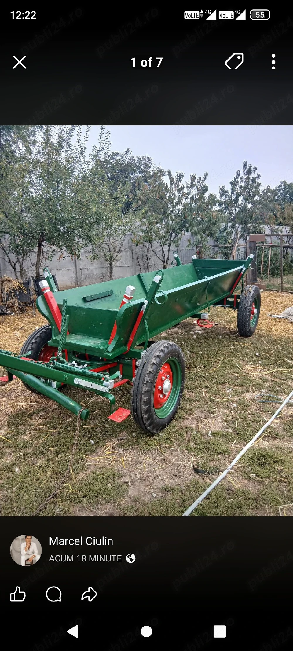 Căruță nouă pe lemn 
