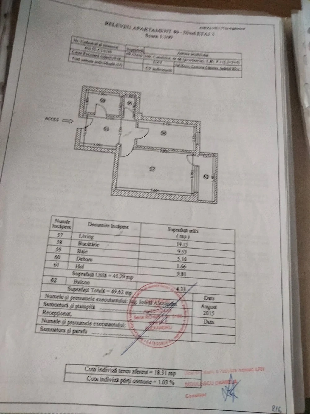 Garsoniera de vânzare Chiajna