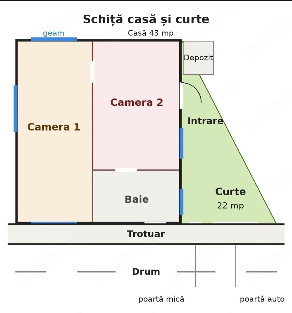 Casă de închiriat birou salon spațiu comercial, curent trifazic, Porumbeilor
