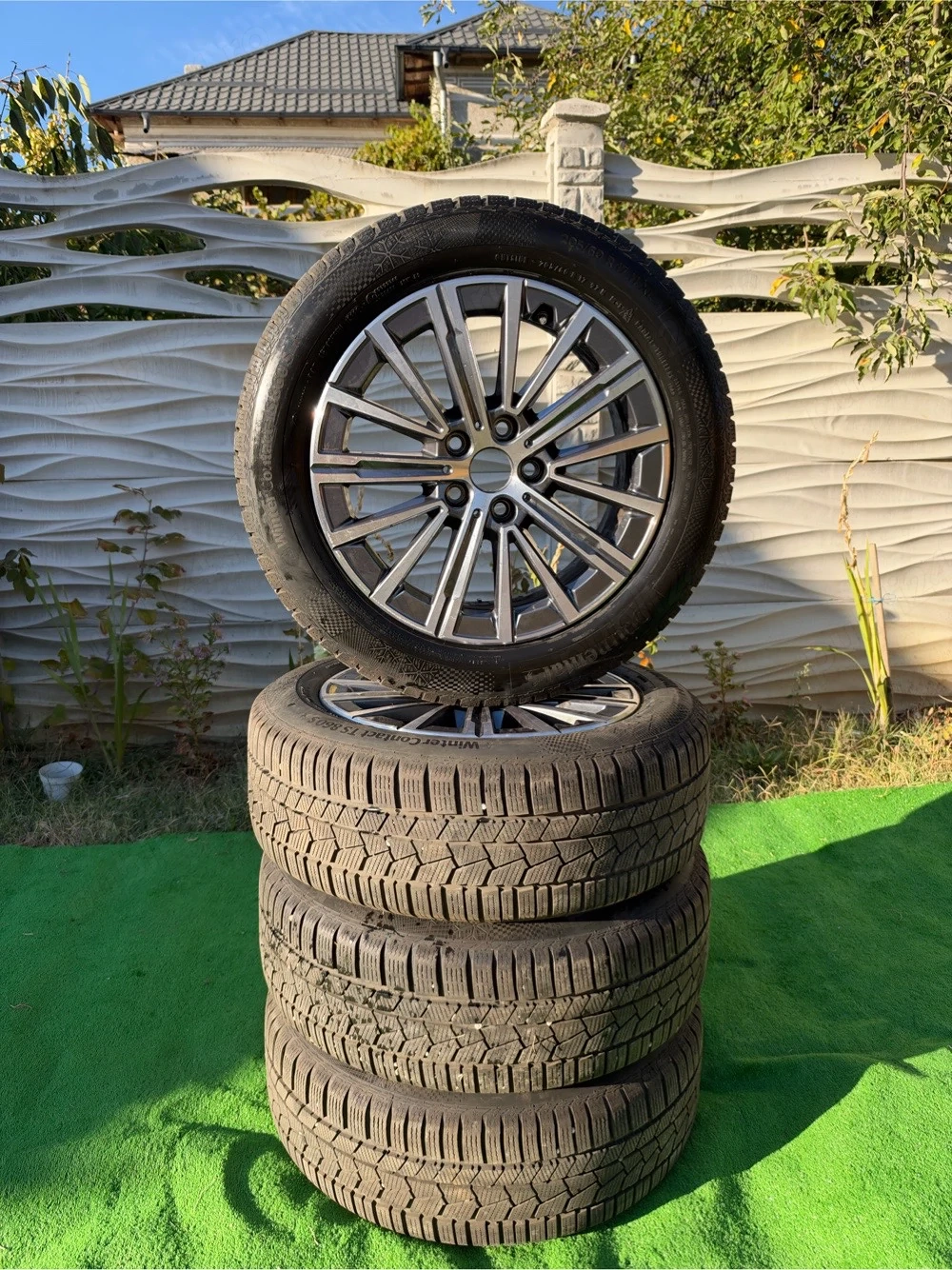 Set Jante Aliaj 17" Originale BMW Style 574 + Anvelope Iarnă Continental 205/60 R17