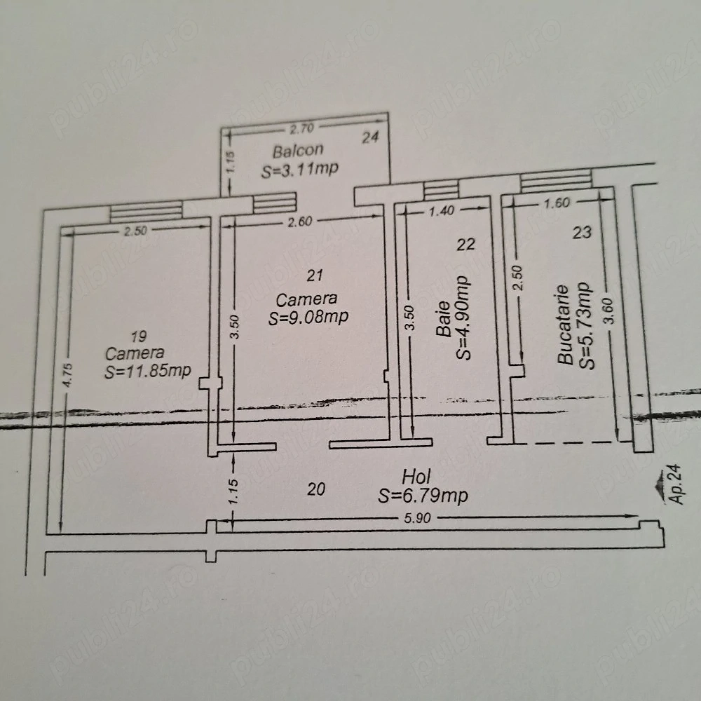 apartament doua camere mansarda