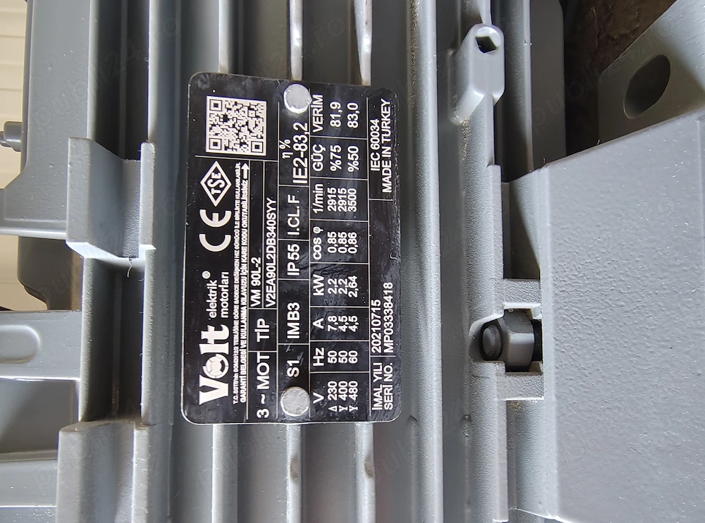 Motor electric 230/380 2.2 kw/ 2915 rpm
