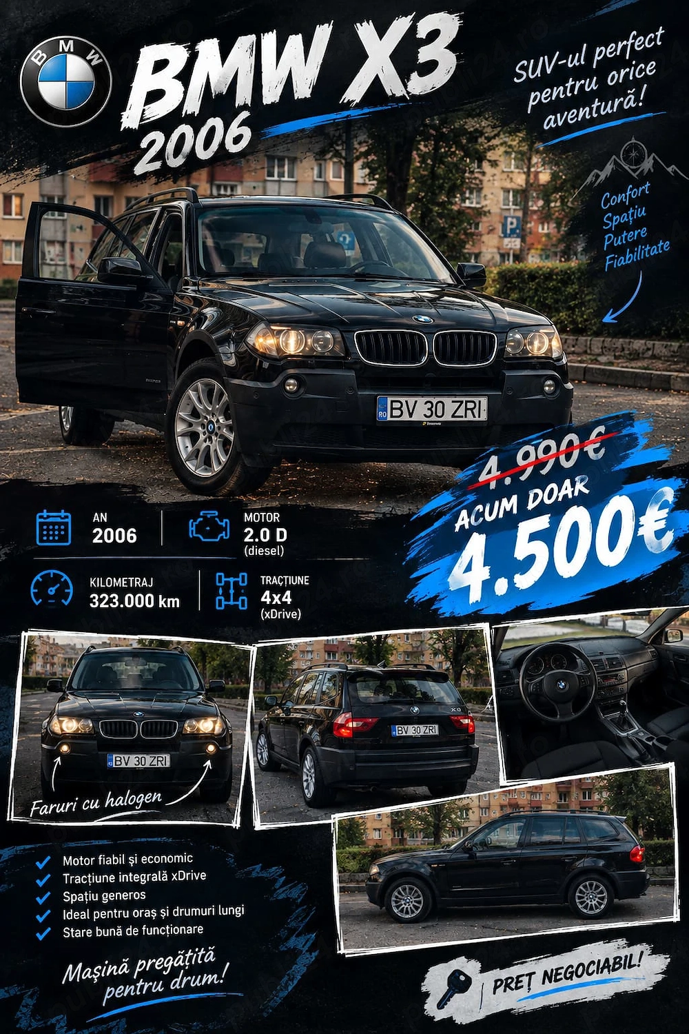 Vând BMW X3 din 2006 diesel