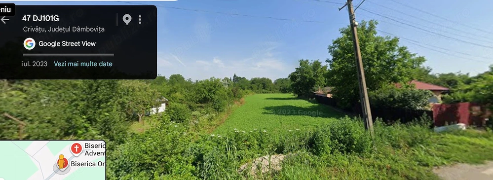 Teren 2200mp  Crivățu , Dâmbovița - 45km distanta de Bucuresti
