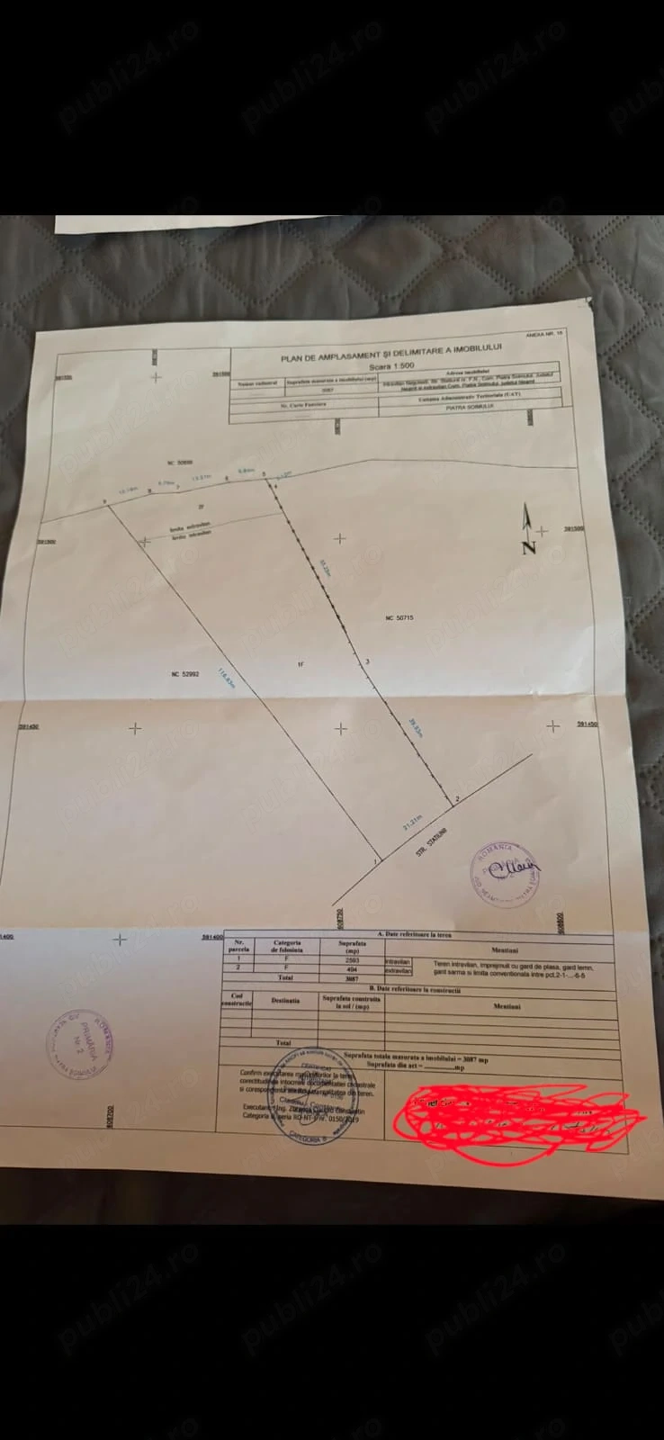 Teren de vânzare in sat Piatra Șoimului, comuna Negulești