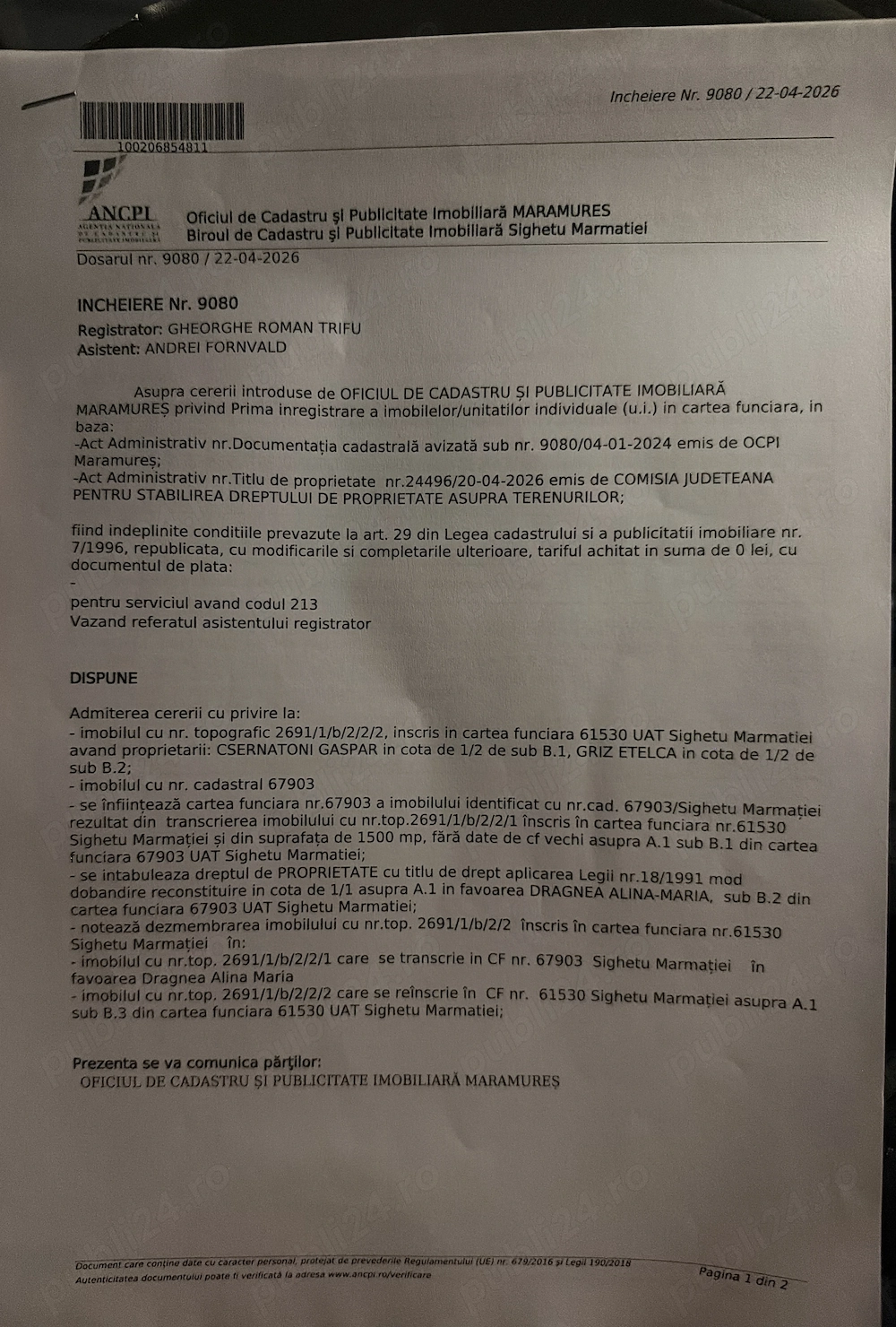 Teren intravilan +casa