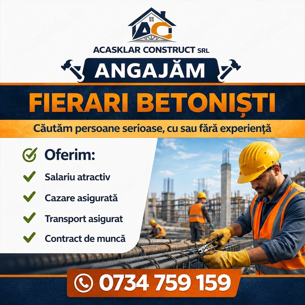 Angajam fierari betoniști 