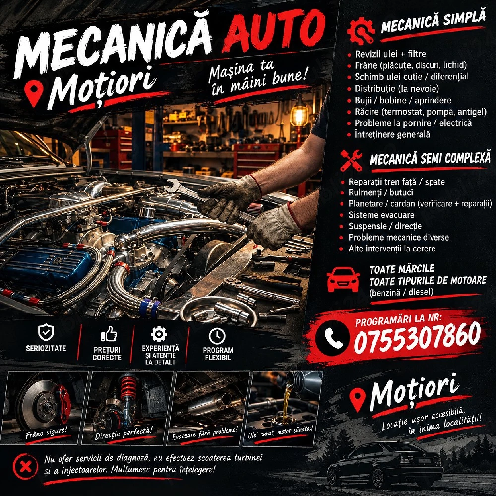 Ofer servicii de macanică auto 