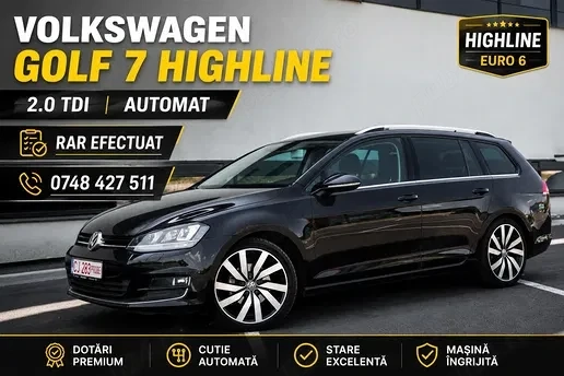 Volkswagen Golf 2.0 TDI 150 CP DSG Highline | 2014 | LED | Inmatriculat