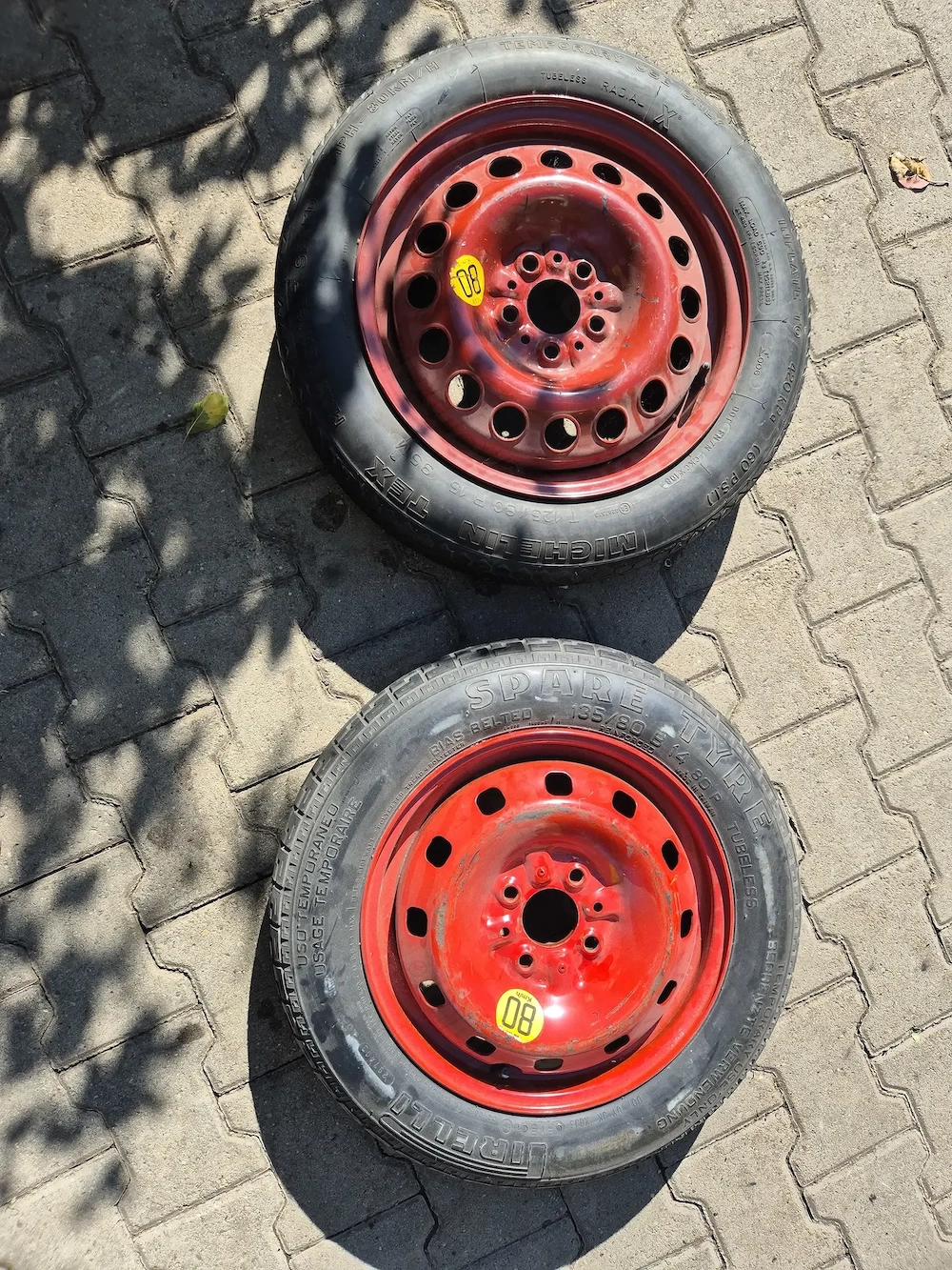 Roți rezervă slim înguste, Fiat, Lancia, Alfa Romeo