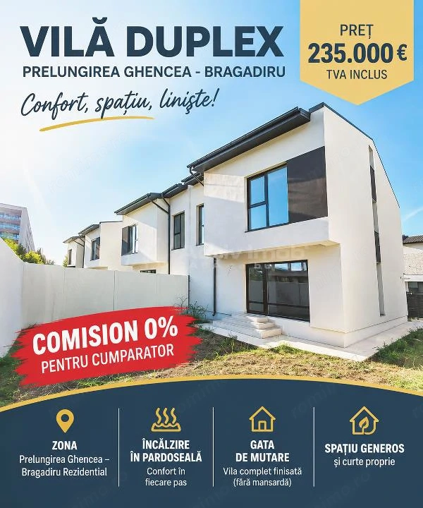 Vanzare - Casa - Vila - Prelungirea Ghencea - Cartierul Latin - 235000E TVA INCLUS - Comision 0 !