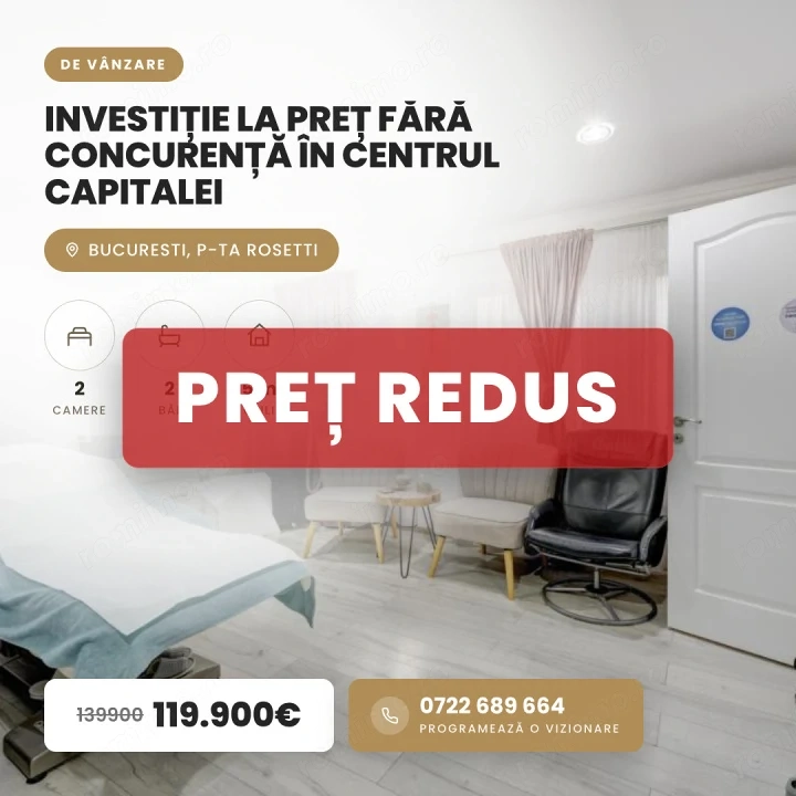 Piața Rosetti/Investiție la preț fără concurență în centrul Capitalei