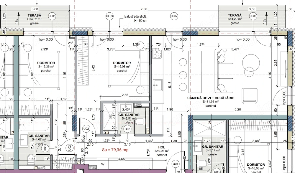 Apartament 3 camere, 79.36 mp, Comision 0, zona Iris 