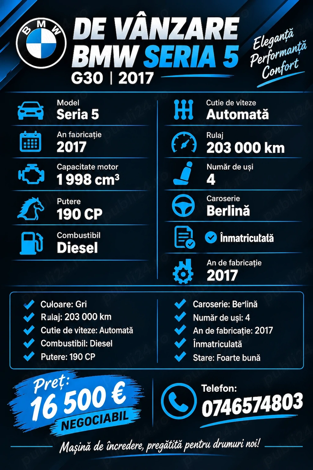 Vând BMW seria 5 g30 